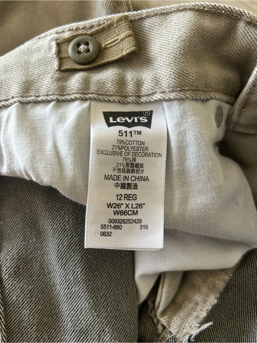 Levi's Straight-Leg Jeans in Olive